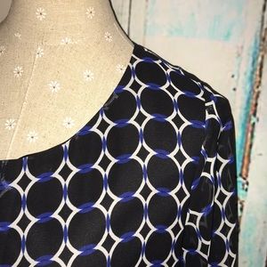 AGB~Circle Print~Kimono Sleev Blouse~XL